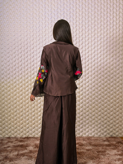 Brown Kurti with Cut & Thread Work